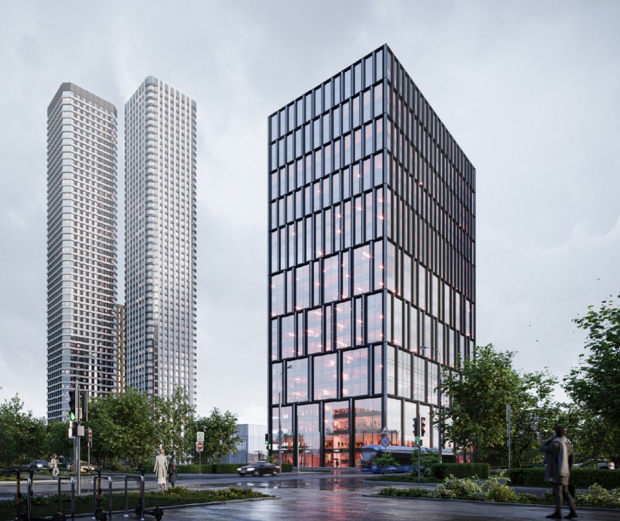 фасад дома, здание по адресу г Москва, Дмитровский проезд, д 1Г